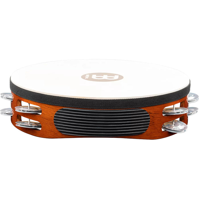 Tambourine Meinl Traditional Wood peau chèvre 2 rangées aluminium 10po