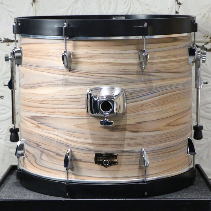 Batterie TAMA Imperialstar 20-10-12-14po + caisse claire 14po avec quincaillerie et cymbales - Natural Zebrawood Wrap
