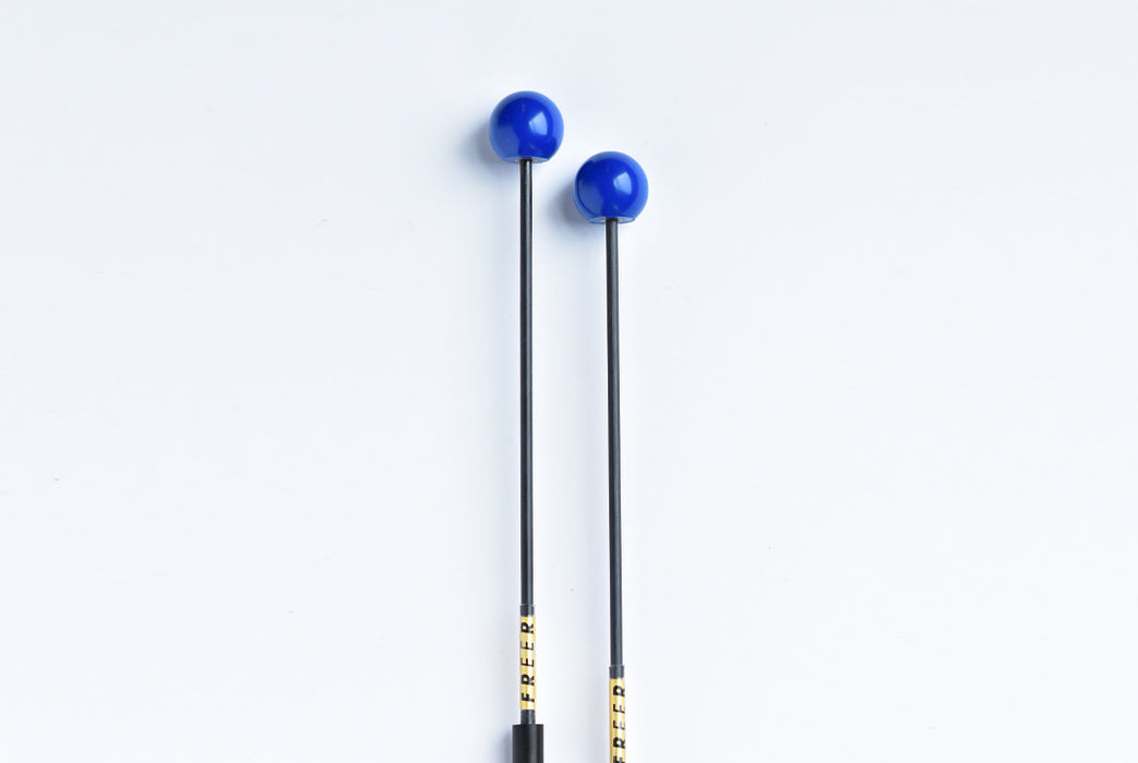 Freer Percussion KBLF Blue Bakelite on Carbon Fiber