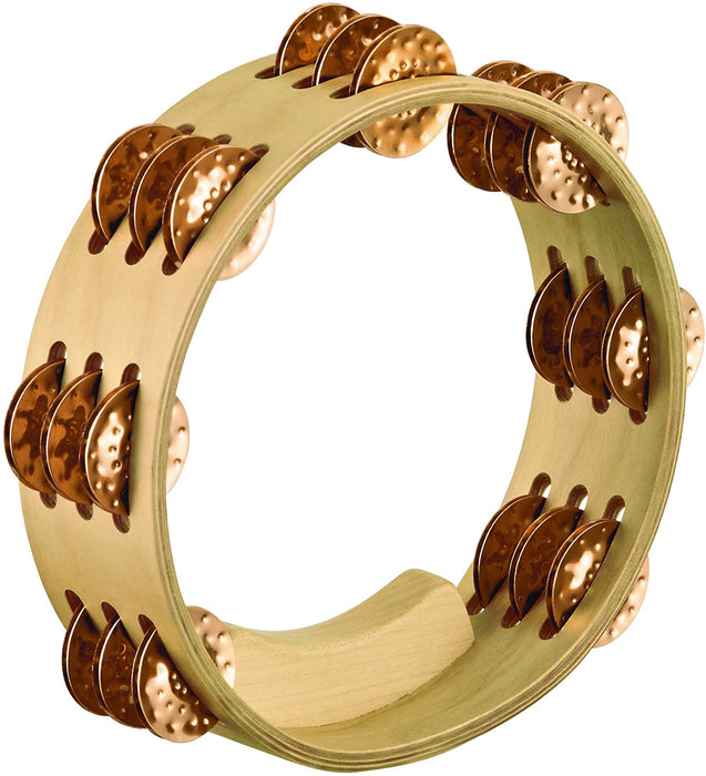 Tambourine Meinl Artisan Compact 8po - 3 rangées, cymbalettes en bronze martelé