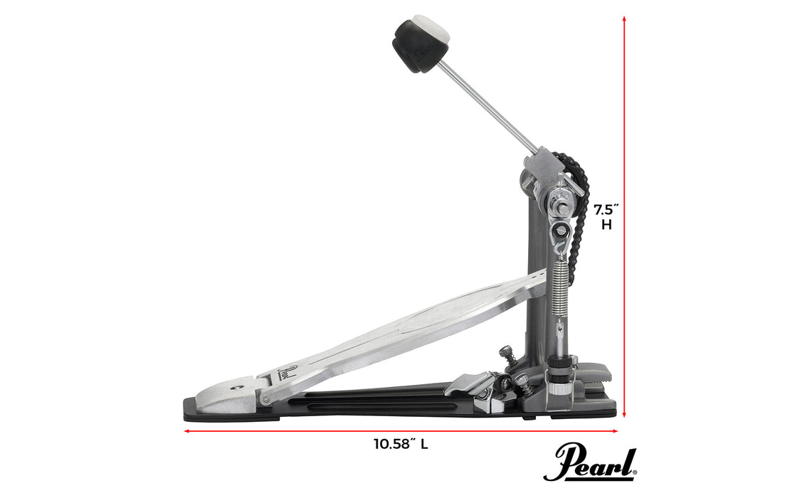 Pearl Black Single Pedal P1030 - Eliminator Solo Series