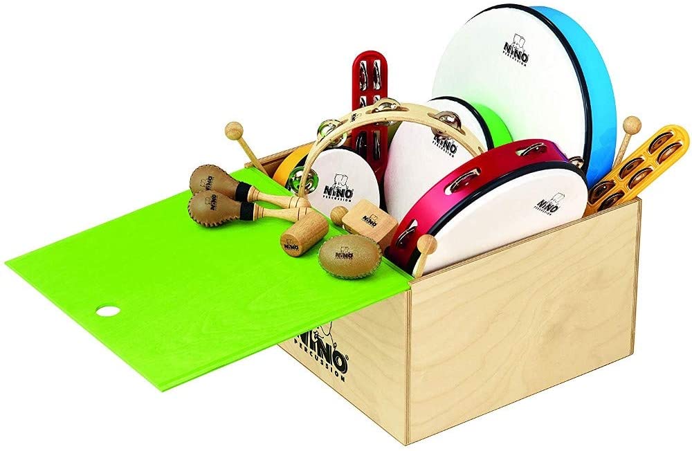 Meinl 12 pcs. rhythm assortment, wooden box - NINOSET012-WB