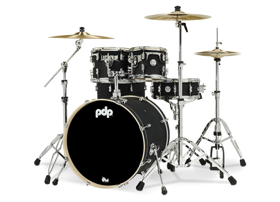 PDP Concept Maple Satin Black CR HW 5PC Drumkit