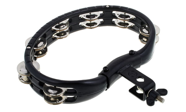 Meinl Traditional ABS Tambourine - 2 rows- Steel Jingles, black