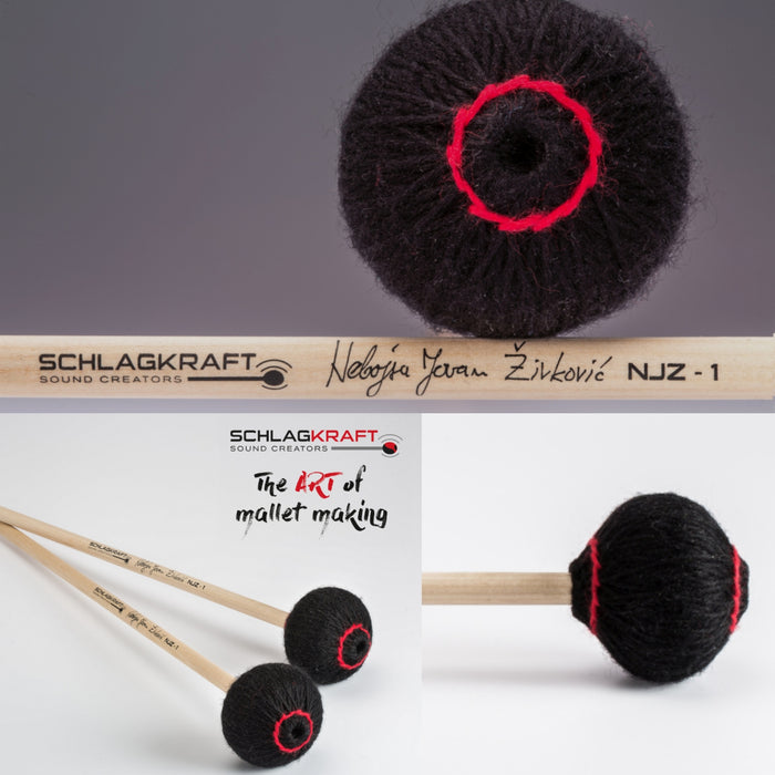 Schlagkraft Zivkovic NJZ-1R Marimba Mallets - very soft, rattan