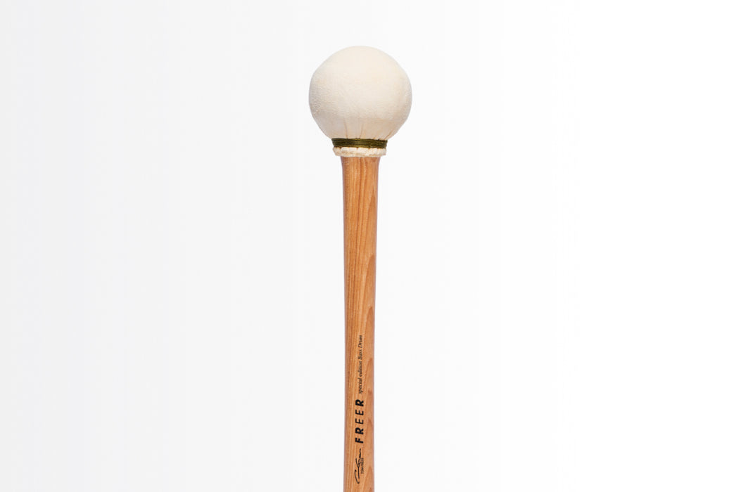 Freer Percussion BD3H Large Chamois Bass Drum Mallet Hickory