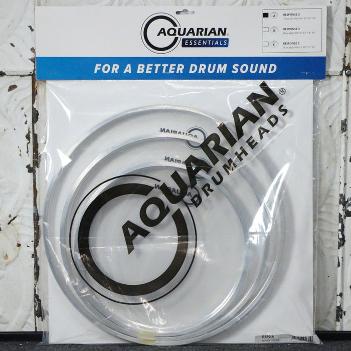 Aquarian Response 2 Clear Head Pack 10-12-14in