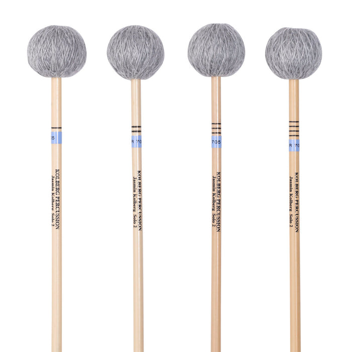 Kolberg R705 marimba mallets Jasmin Solo 2 blue set of 4, rattan