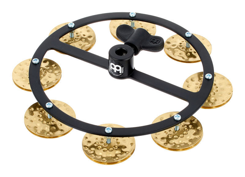 Meinl hihat tambourine single row brass jingles black