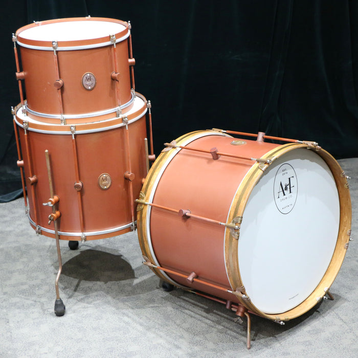 A&F Featherweight Drum Kit 20-13-16in - Burnt Orange Patina