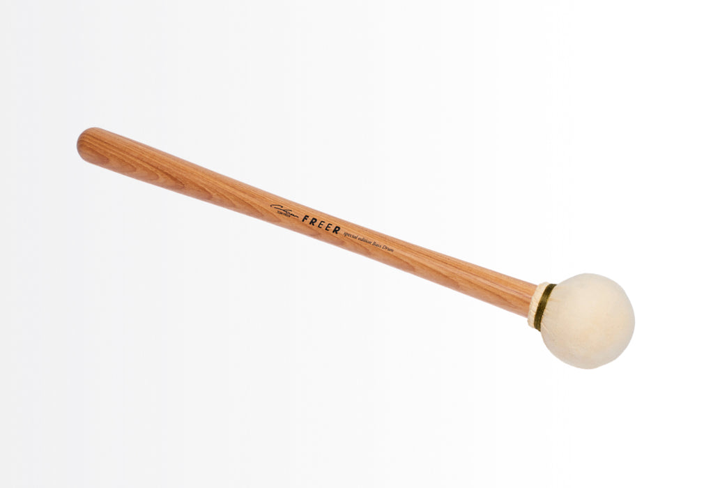 Freer Percussion BD3H Large Chamois Bass Drum Mallet Hickory