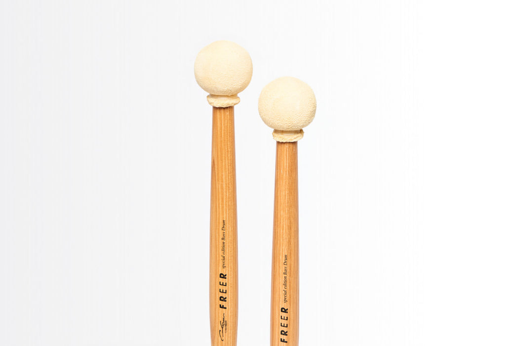 Freer Percussion BD2H Small Head Chamois Bass Drum Mallets