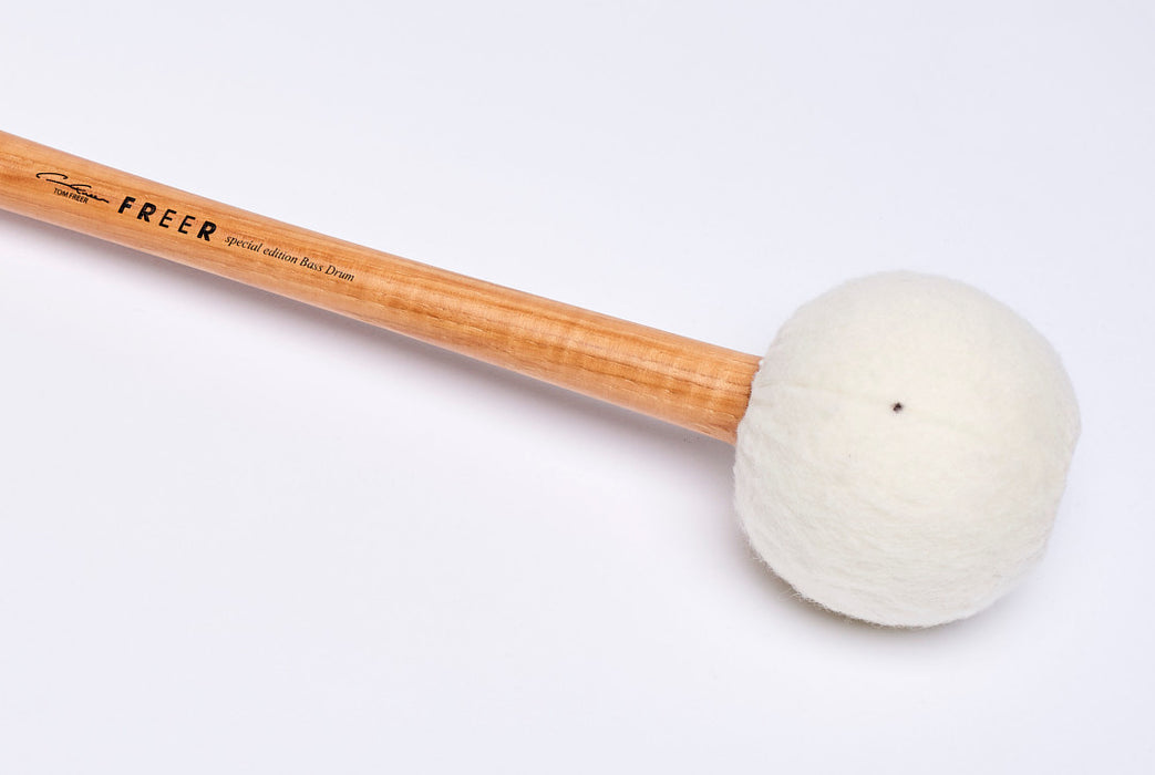 Freer Percussion BD5H Extra Large Soft Bass Drum Mallet Hickory