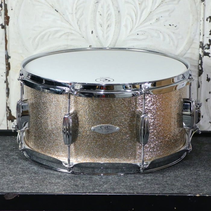 C&C 12th Vine Mahogany Snare 14X7in - Pink Champagne Sparkle