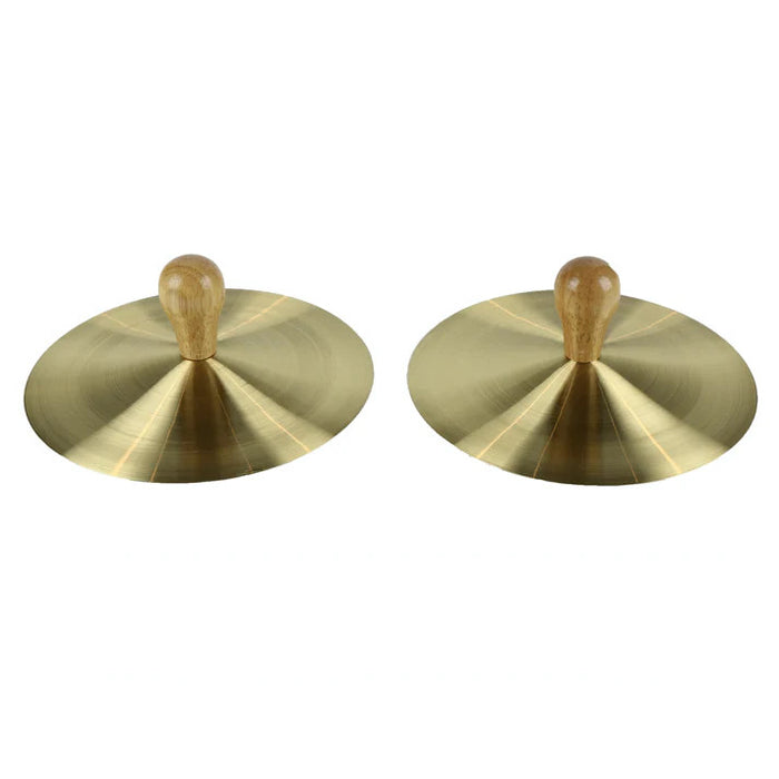 EMUS Brass Cymbals with handles, 13 cm