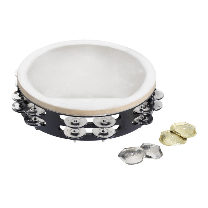 Kolberg 2025DW tambourine with natural head exchangeable jingles 10in