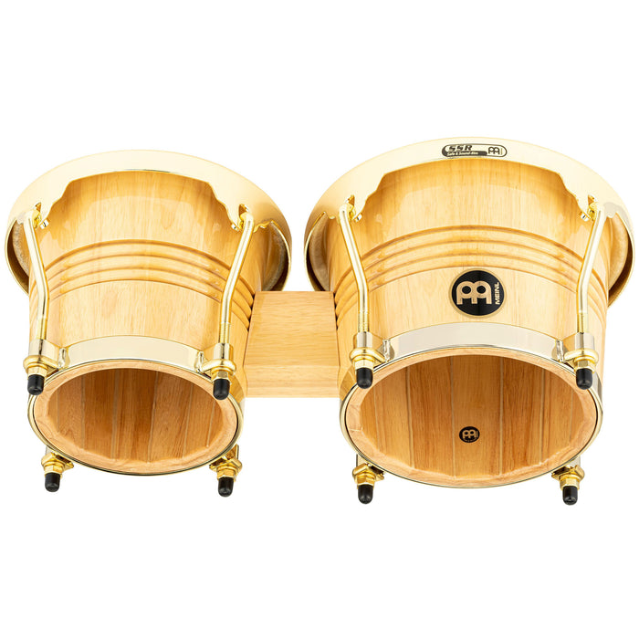 Bongos Meinl Wood 6-3/4 & 8po - natural high gloss, quincaillerie dorée