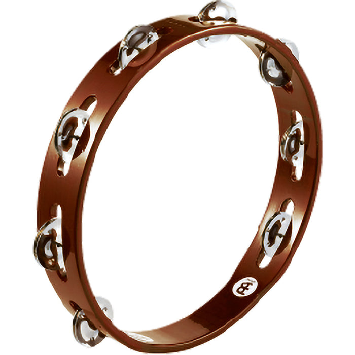 Tambourine Meinl Traditional 10po - 1 rangée, cymbalettes en acier, marron antique