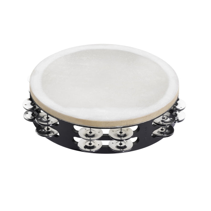 Kolberg 2025DC tambourine with natural head 2 rows chrome 10in