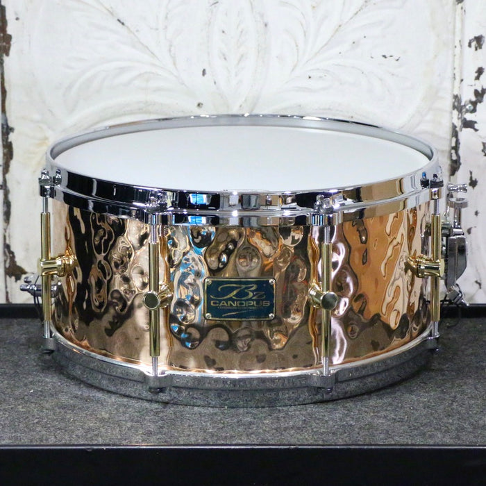 Canopus Hammered Bronze Snare Drum 14X6.5in - Die-cast