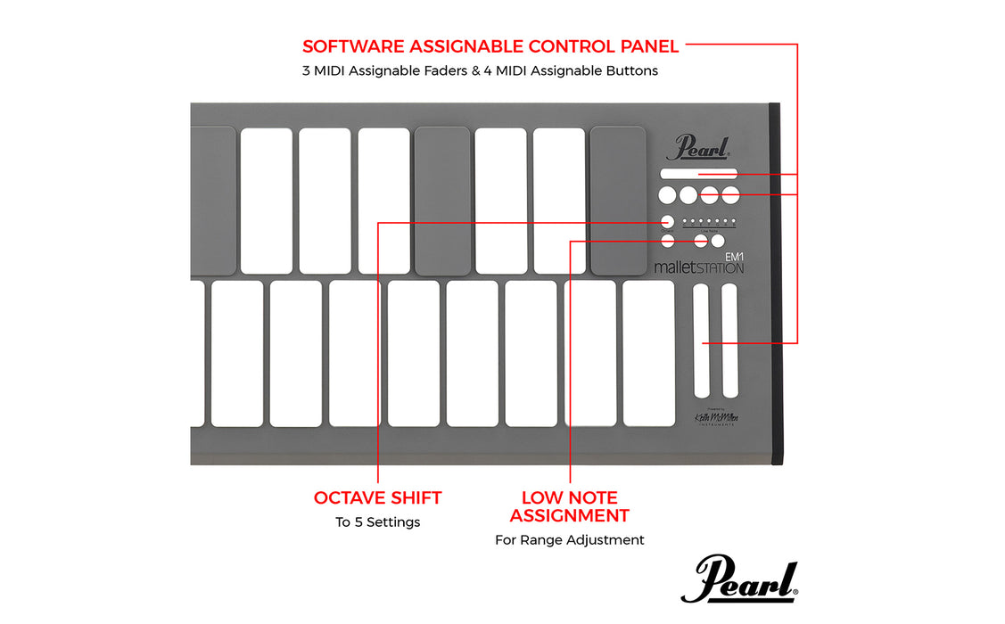 Pearl malletSTATION 3.0 Oct Adjustable Range Electronic Mallet C